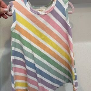 Adorable Beaufort Bonnet Company Pastel Rainbow Diagonal Stripe Dress - 3T🌈